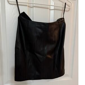 Free People Faux Leather Skirt